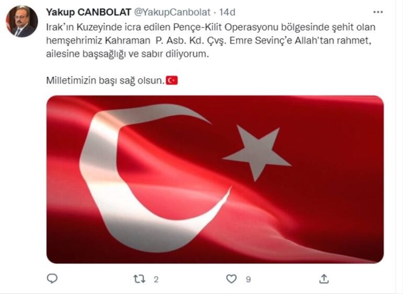MSB acı haberi duyurdu: 1 askerimiz şehit oldu