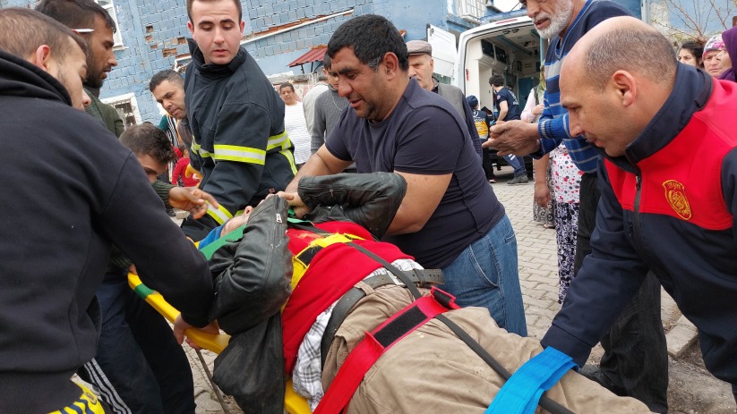 Samsun'da yaşlı adam çöp toplarken uçuruma yuvarlandı