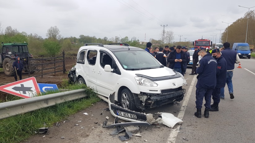 Samsun'da tır araçları biçti! 