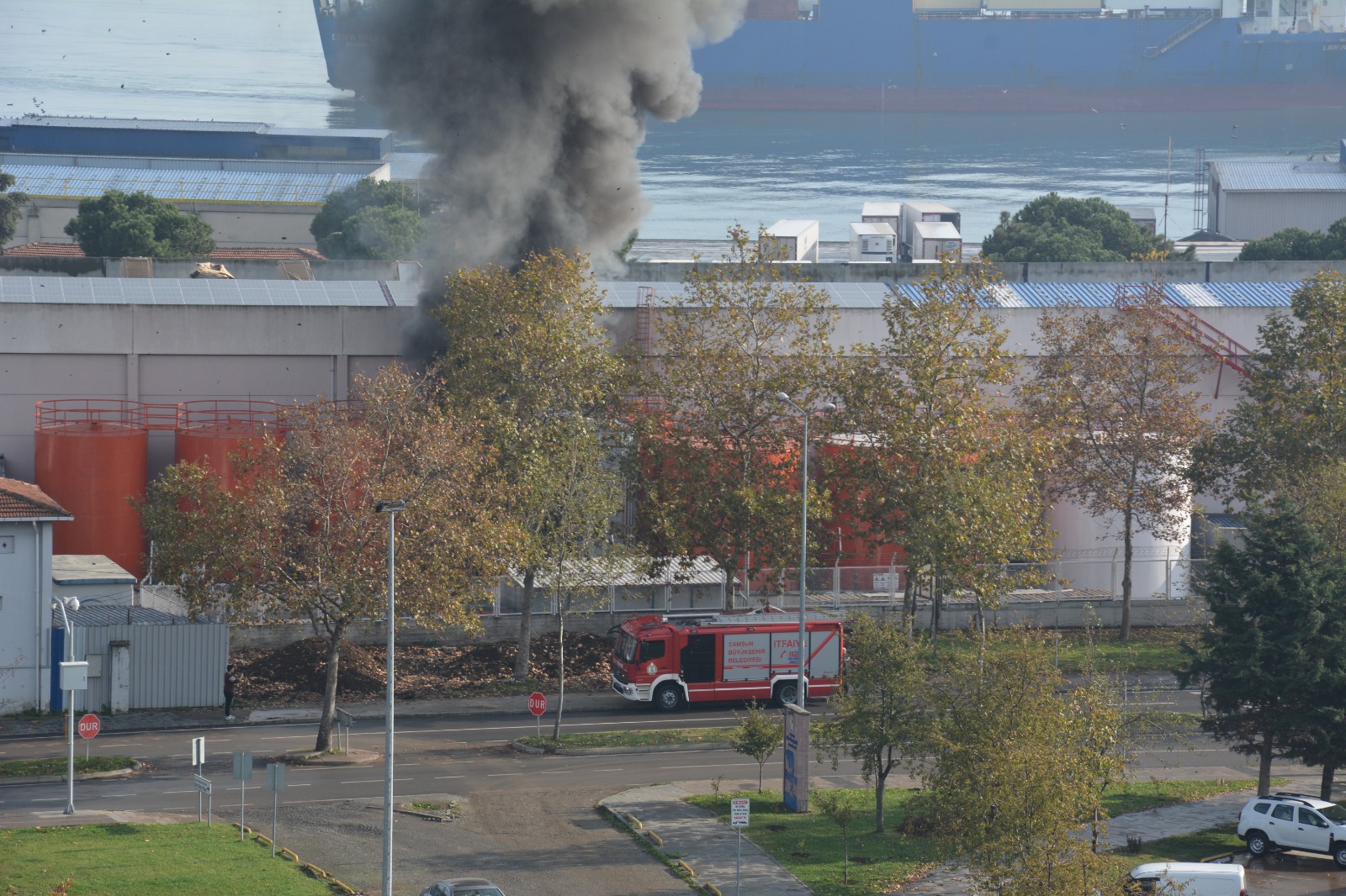 Samsun Limanı'nda patlama ve yangın