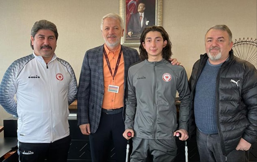 Samsunlu Ampute Futbol Milli Takımı oyuncusuna moral