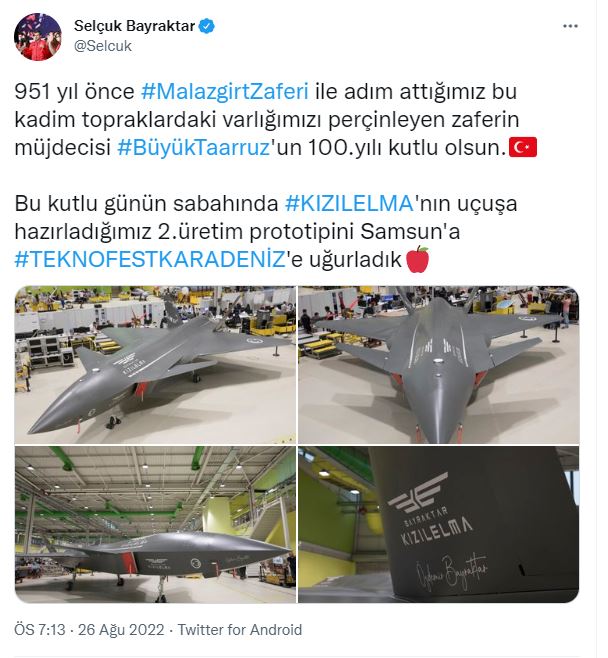 Selçuk Bayraktar duyurdu: Kızıl Elma Samsun'a geliyor