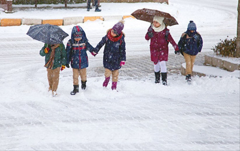 Samsun'da 11 ilçede okullara kar tatili