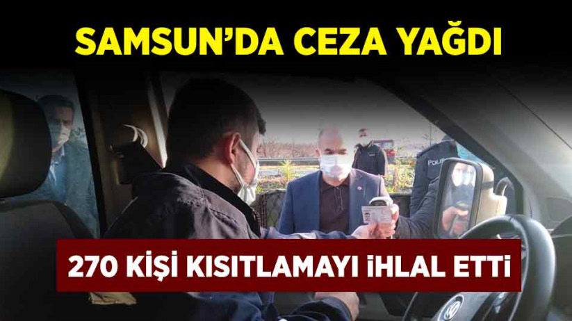 Samsun'da ceza yağdı
