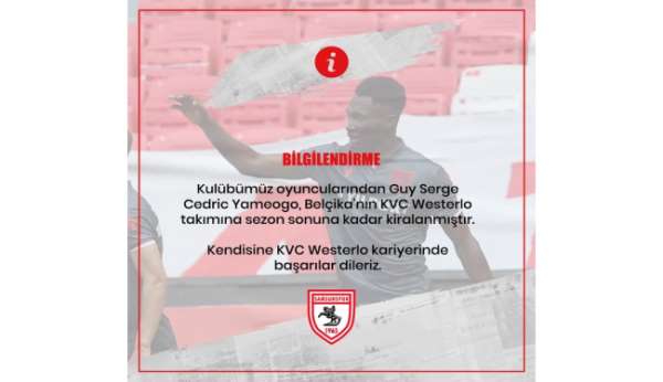 Samsunspor'da 1 ayrılık daha