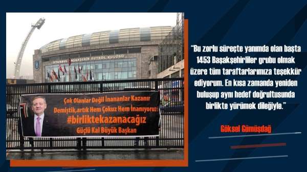 Göksel Gümüşdağ'dan taraftara teşekkür