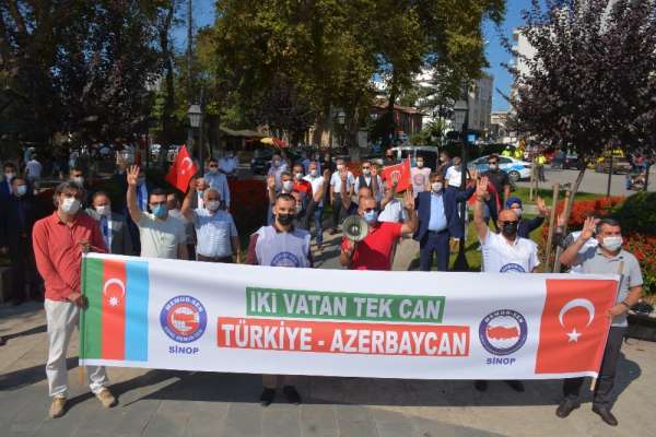 Sinop'tan Azerbaycan'a destek 