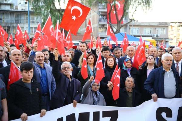 Aydın'da şehitler için yürüyüş, dua ve hayır yemeği düzenlendi