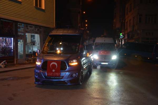 Sinop'ta şehitler için konvoy