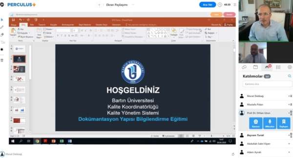 Bartın Üniversitesi'nde hizmet içi eğitimler de online yapılıyor