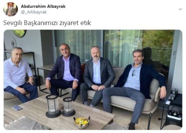 Galatasaraylı yöneticiler Başkan Cengiz'i unutmadı