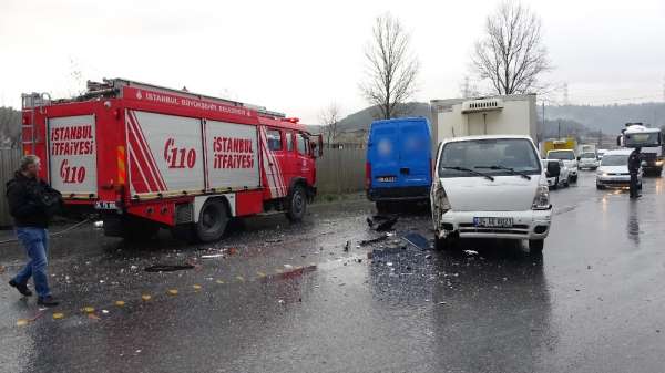 Sarıyer'de zincirleme trafik kazası: 3 yaralı