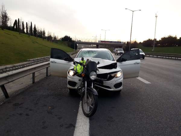 Başakşehir'de feci kaza: Motosikletli metrelerce sürüklendi