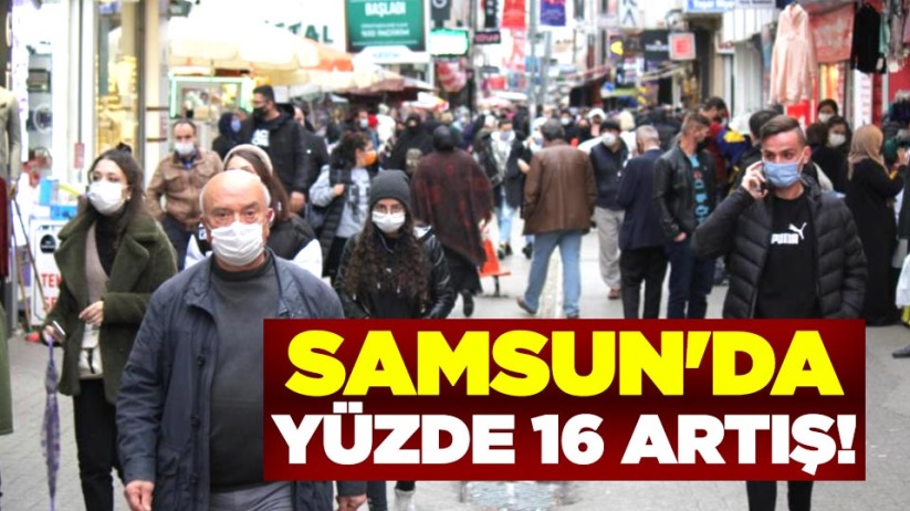 Samsun'da yüzde 16 artış!