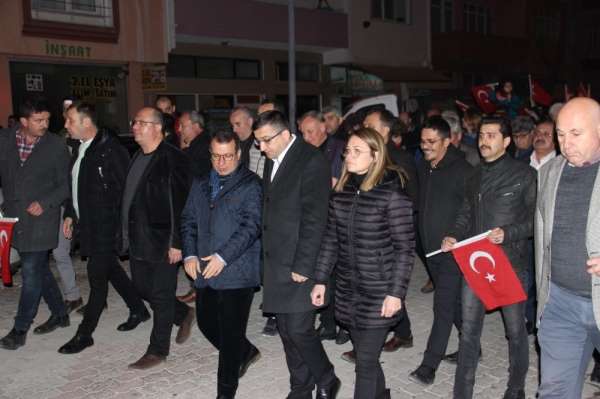 Çan'da İdlib Şehitleri için Mehmetçiğe saygı yürüyüşü