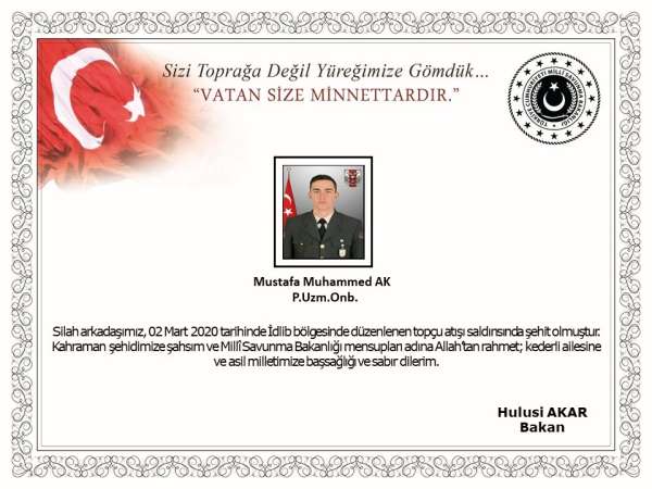 İdlib'de 1 asker şehit oldu, 1 asker yaralandı