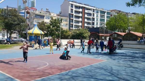 Sinop'ta çocuklar dışarıda olmanın tadını çıkardı