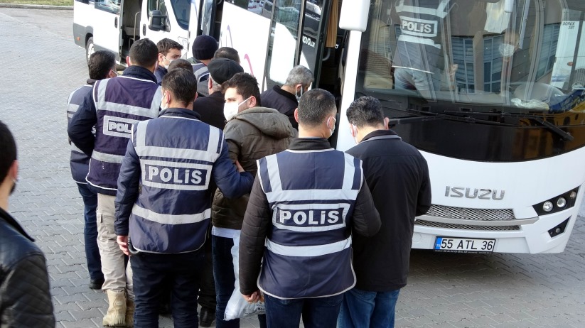 Samsun'da emniyet müdür yardımcısının da bulunduğu 13 kişi adliyede