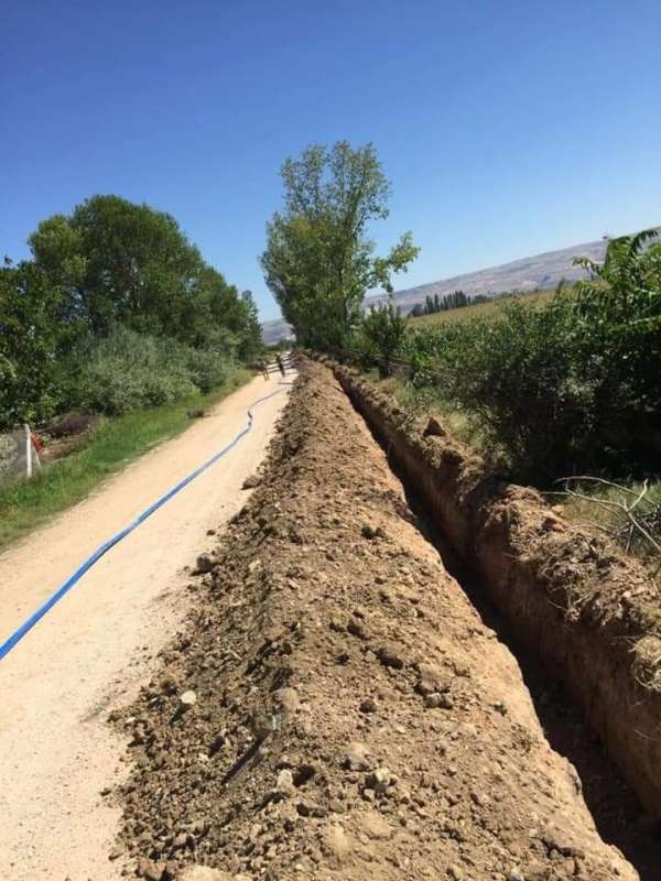 Kurnaz köyünde içme suyu deposu ve isale hattı yenilendi