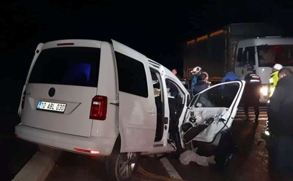 Balıkesir’de kaza: 1 ölü