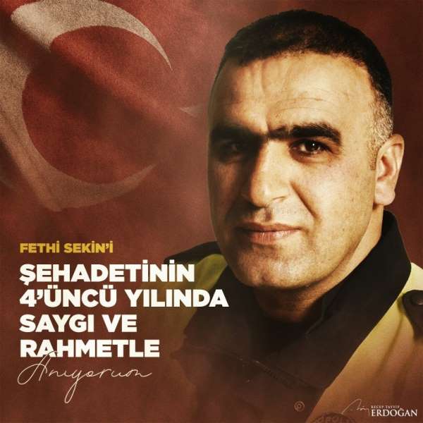 Cumhurbaşkanı Erdoğan şehit Fethi Sekin'i andı 