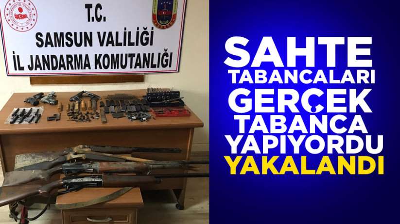 Samsun'da kurusıkı tabancaları yapan kişi yakalandı