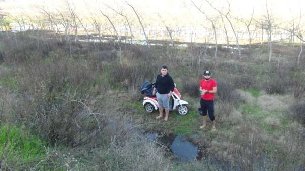 14 yıl önce kazada engelli kaldı, engelli bisikletiyle şarampole yuvarlandı 