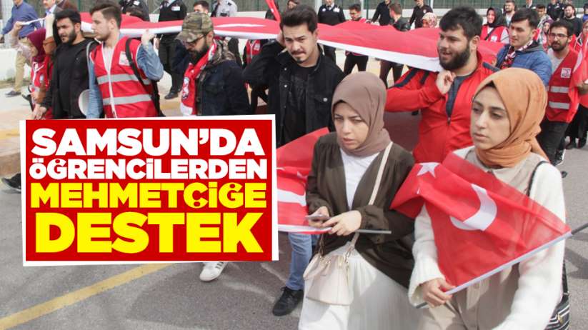  Samsun'da öğrencilerden Mehmetçiğe destek