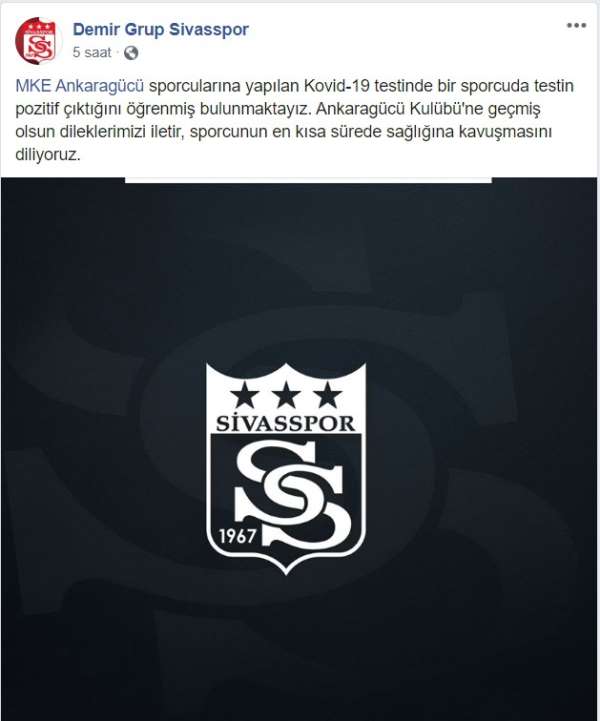 Sivasspor'dan Ankaragücü'ne geçmiş olsun mesajı