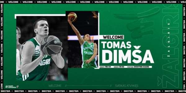 Zalgiris Kaunas, Tomas Dimsa'yı kadrosuna kattı