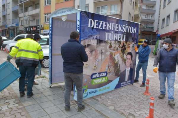 Türkeli'ye 'Dezenfeksiyon Tüneli' kuruldu 