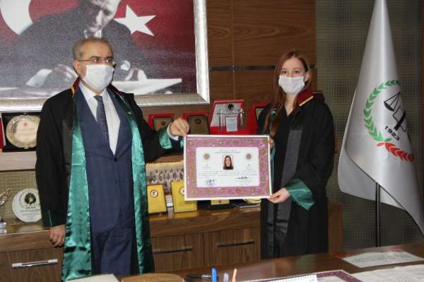 Samsun'da stajyer avukatlar cübbe giydi 