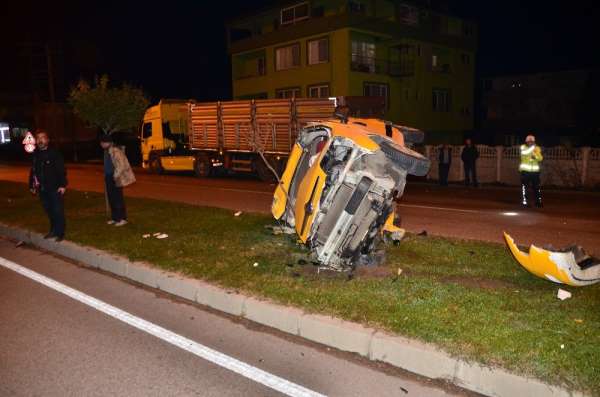 Terme'de trafik kazası: 1 yaralı 