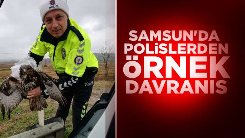 Samsun'da polislerden örnek davranış
