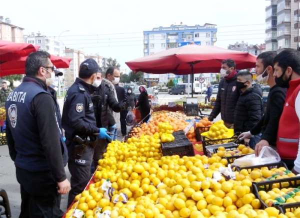 Atakum Zabıtası'ndan pazarlara sıkı deneti