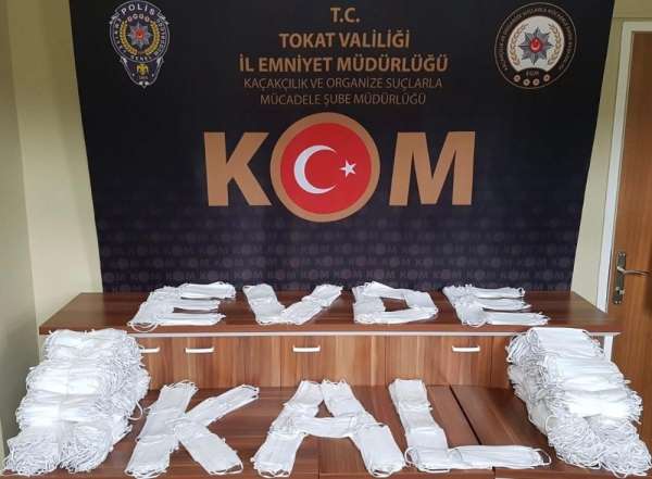 Tokat'ta operasyon: 50 bin adet maske ele geçirildi