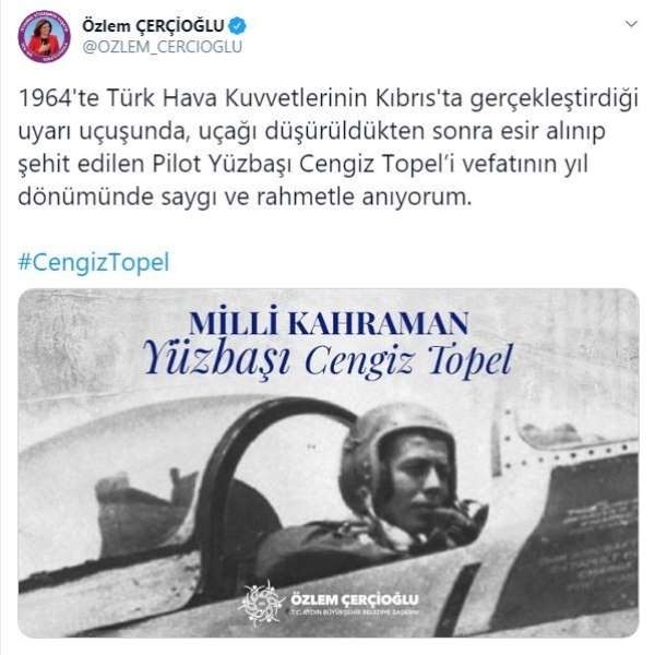Başkan Çerçioğlu, şehit Yüzbaşı Cengiz Topel'i Unutmadı 
