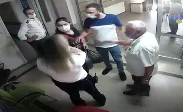 Hastanede kadın güvenlik görevlisine yumruklu saldırı 