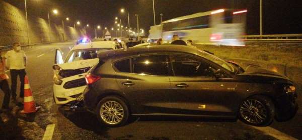 Zincirleme kaza nedeniyle TEM Otoyolu İstanbul istikametine trafiğe kapatıldı 
