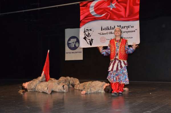 Fatsa'da İstiklal Marşı'nı Güzel Okuma Yarışması
