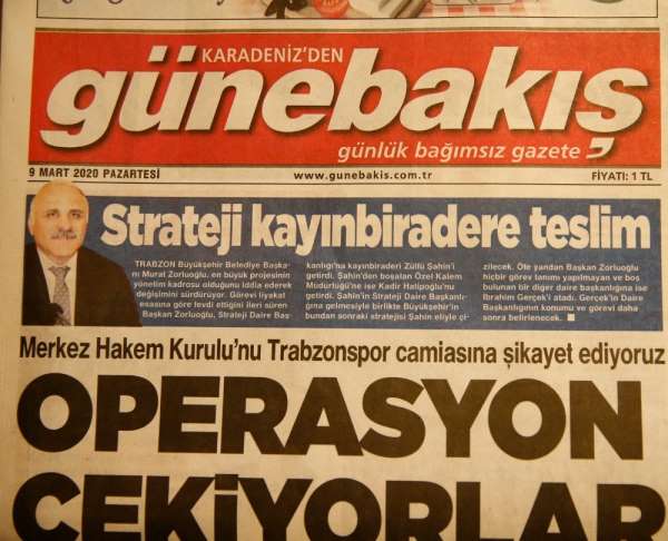 Trabzon'daki 4 yerel gazete 'Trabzonspor'a operasyon çekiyorlar' başlığıyla çıkt