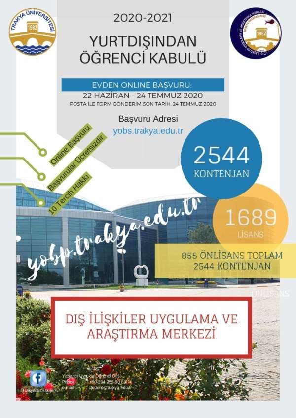 Trakya Üniversitesi'nde uluslararası öğrenci başvuruları yoğun bir şekilde devam