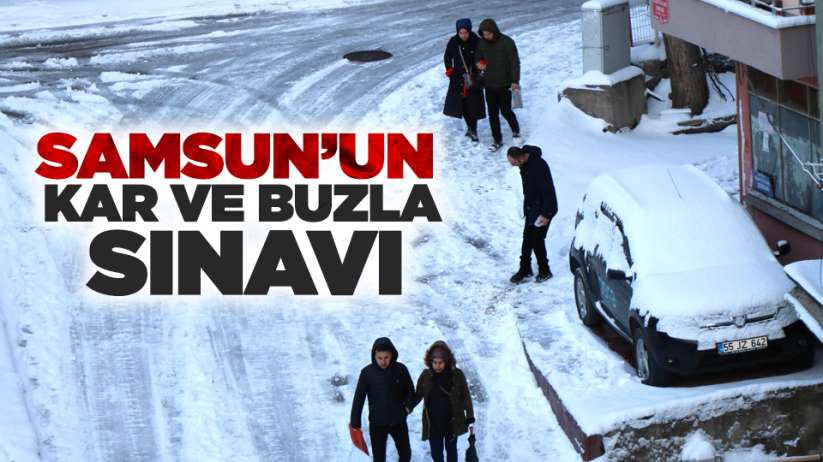 Samsun'da kar yağdı, hayat durdu! Samsunlu vatandaşlar zor anlar yaşadı