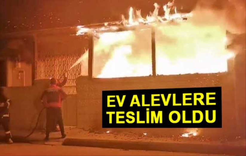 Ev alevlere teslim oldu