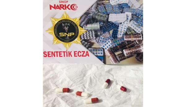 Sinop'ta sentetik ecza hap kullanan iki kişi yakalandı
