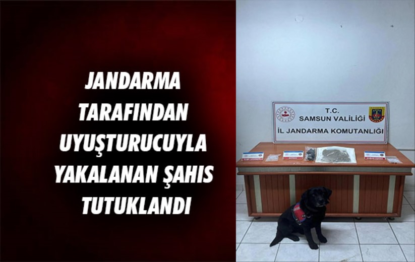 Samsun'da Jandarma tarafından uyuşturucuyla yakalanan şahıs tutuklandı