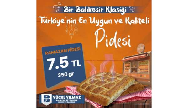 Balıkesir'de Fırıntaş'ın ramazan pidesi 7,5 lira