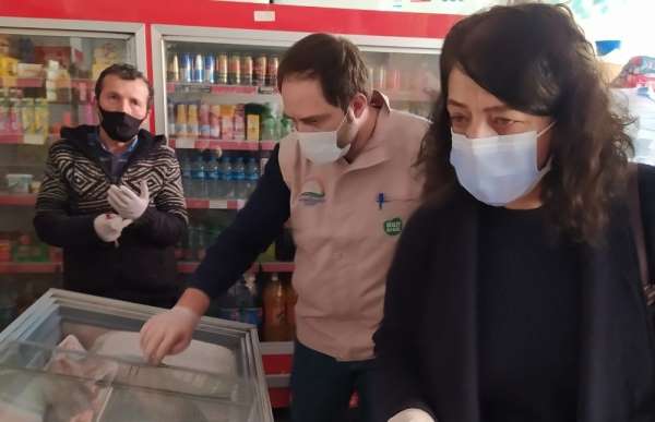 Alaçam'da gıda işletmelerine etiket ve hijyen denetimi 