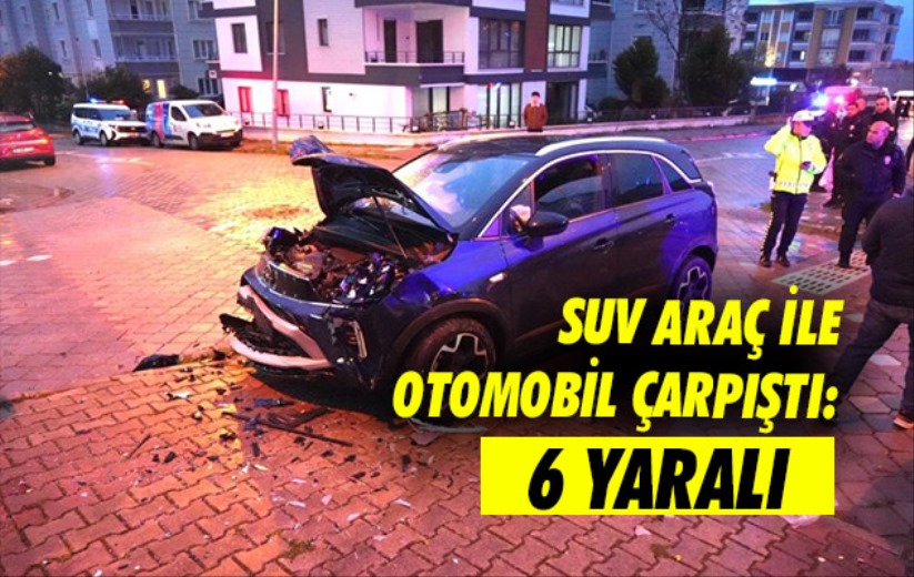 Samsun'da SUV araç ile otomobil çarpıştı: 6 yaralı