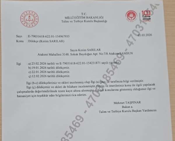 MEB'den 'Sarılılar Teoremleri' başvurusuna cevap